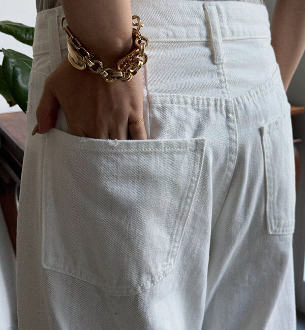  「【ベストセラーアイテム】ダメージカーブデニム」|デニム|