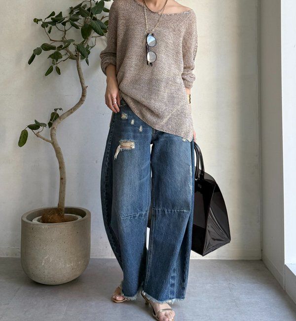  「【ベストセラーアイテム】ダメージカーブデニム」|デニム|