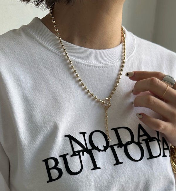  「Y字ボールチェーンネックレス」|ネックレス|