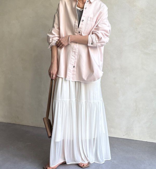  「【新色追加】ダメージデニムシャツ」|シャツ・ブラウス|