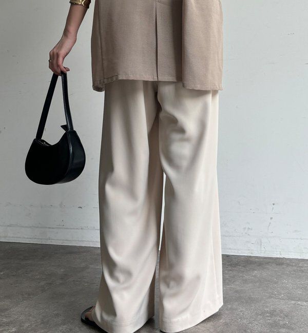  「【累計販売数3万枚突破/21色4サイズ展開！】タックワイドパンツ」|チノ|