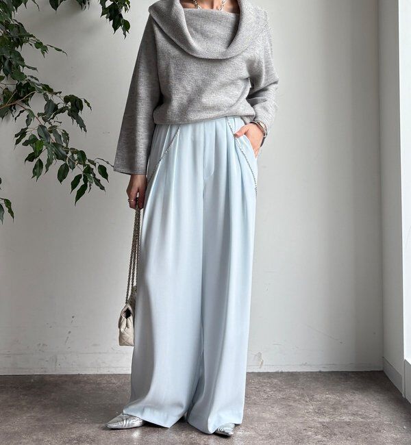  「【累計販売数3万枚突破/21色4サイズ展開！】タックワイドパンツ」|チノ|