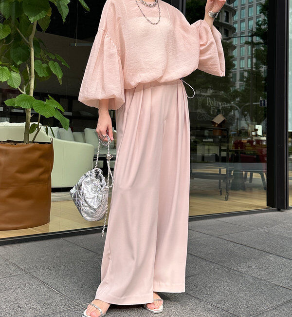  「【累計販売数3万枚突破/21色4サイズ展開！】タックワイドパンツ」|チノ|