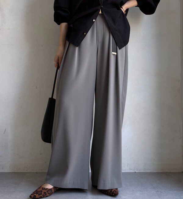  「【累計販売数3万枚突破/21色4サイズ展開！】タックワイドパンツ」|チノ|