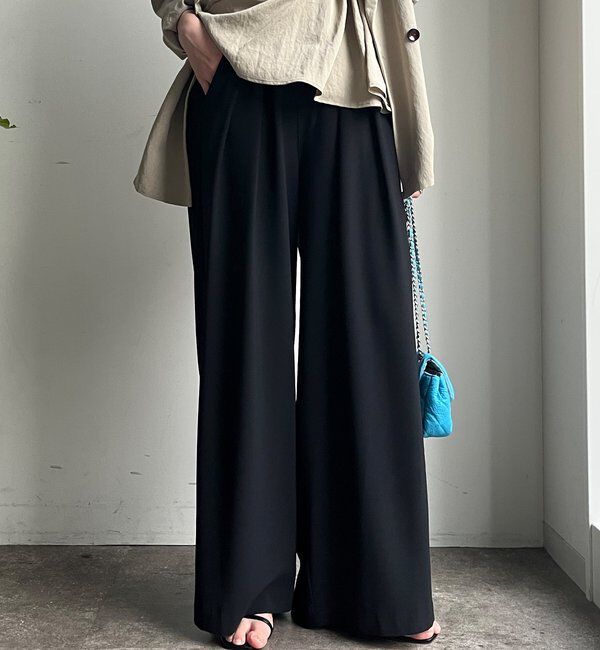  「【累計販売数3万枚突破/21色4サイズ展開！】タックワイドパンツ」|チノ|