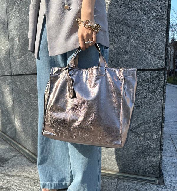  「【新色追加】【WEB限定】 ソフトメタリックショッパー」|トートバッグ|