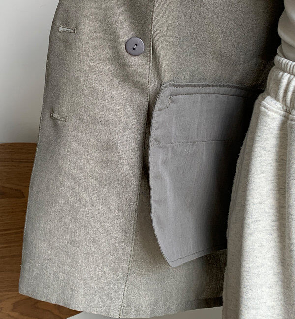  「【ウォッシャブル】シアーダブルジャケット」|テーラードジャケット|