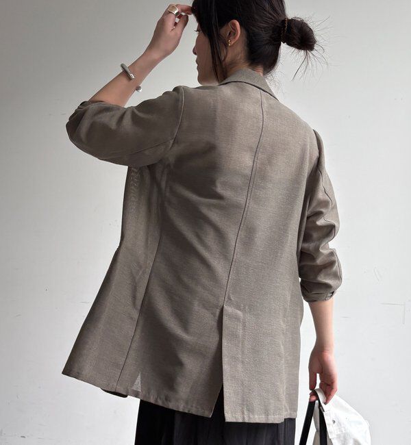  「【ウォッシャブル】シアーダブルジャケット」|テーラードジャケット|