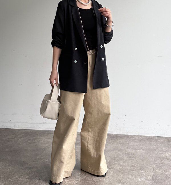  「【ウォッシャブル】シアーダブルジャケット」|テーラードジャケット|