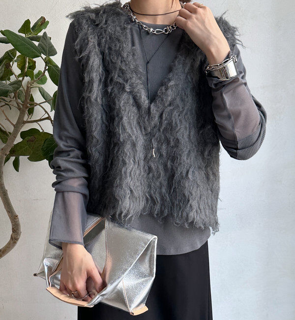  「【柔らかい着心地】袖シアーリブTEE」|Tシャツ・カットソー|