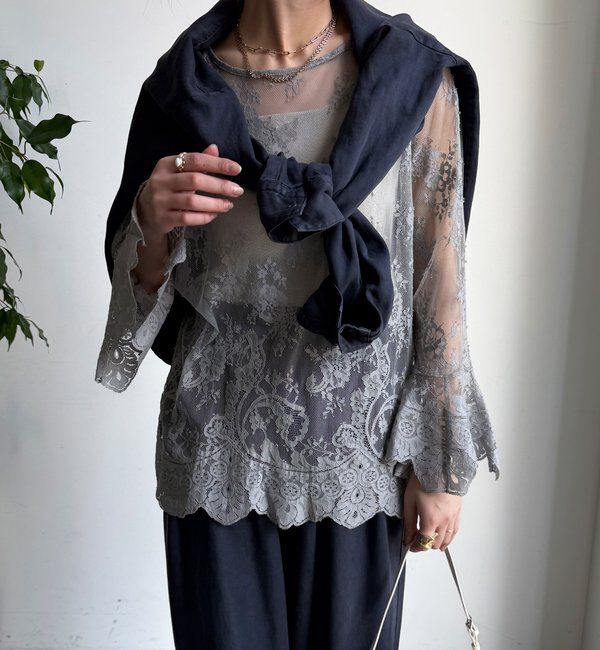  「レースフレアブラウス」|シャツ・ブラウス|