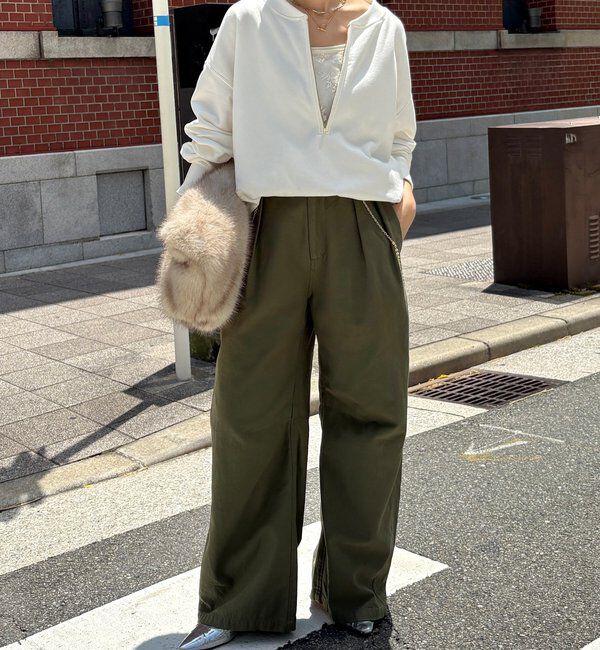  「【新色追加】【インフルエンサー OKOCHI企画】ハーフジップスウェット」|Tシャツ・カットソー|