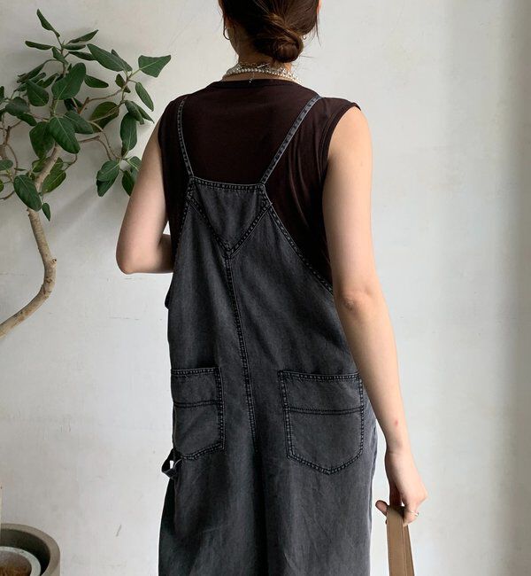  「【新色追加】リヨセルデニムオールインワン」|ワンピース|