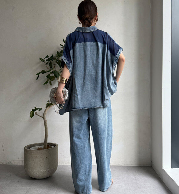  「ミドルオンスダメージデニム」|デニム|