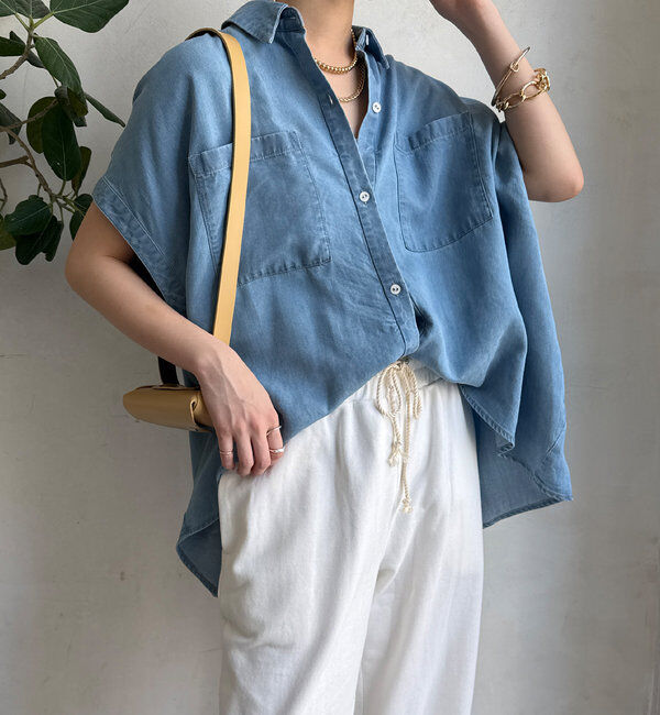  「リヨセルデニムバック切替シャツ」|シャツ・ブラウス|