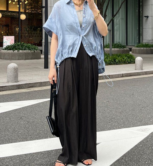  「リネンドロストフレンチシャツ」|シャツ・ブラウス|