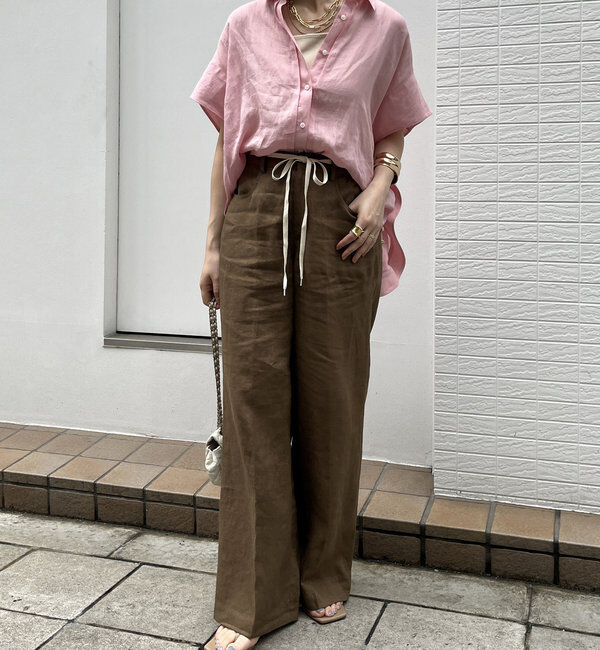  「リネンドロストフレンチシャツ」|シャツ・ブラウス|