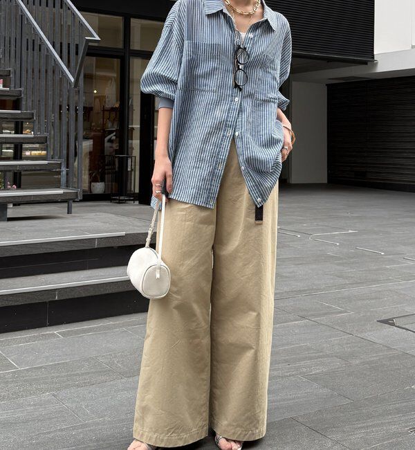  「袖リブシアーデニムシャツ」|シャツ・ブラウス|