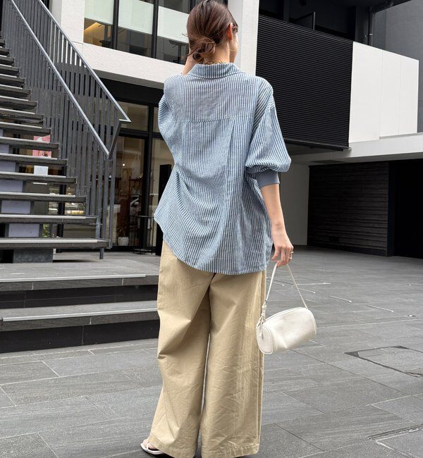  「袖リブシアーデニムシャツ」|シャツ・ブラウス|