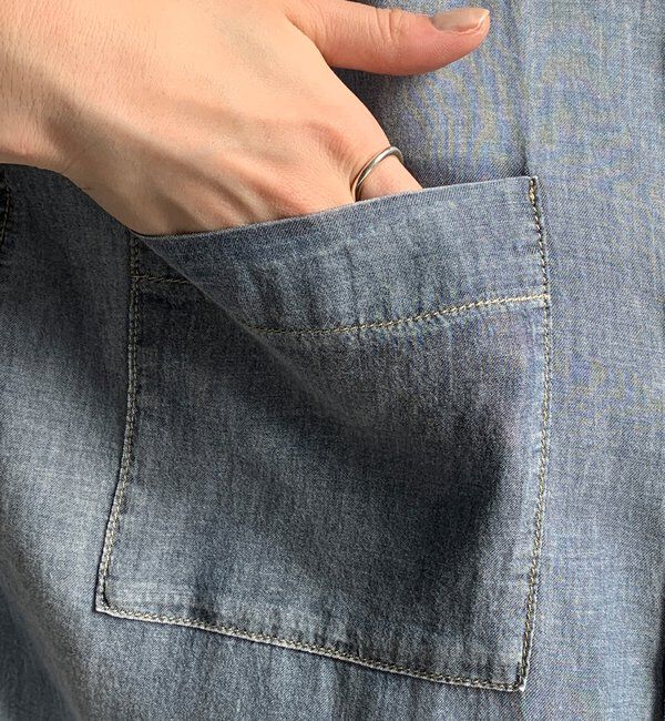  「袖リブシアーデニムシャツ」|シャツ・ブラウス|