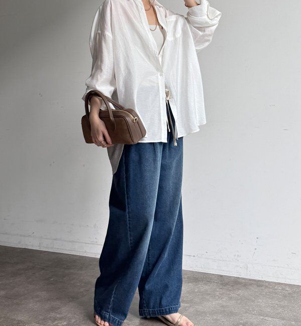  「デニムワイドイージーパンツ」|デニム|