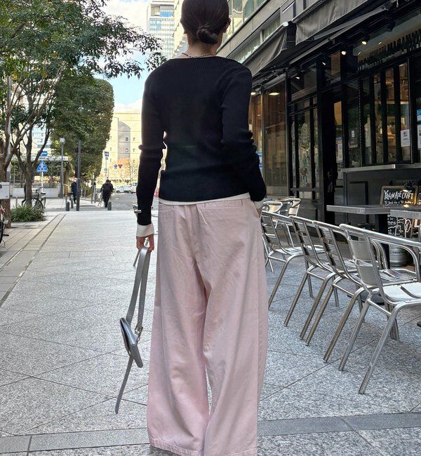  「デニムワイドイージーパンツ」|デニム|