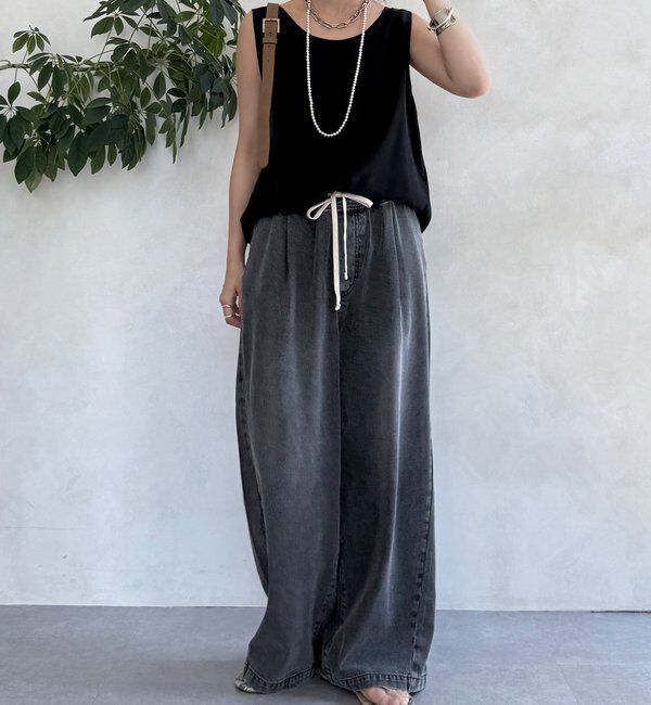  「デニムワイドイージーパンツ」|デニム|