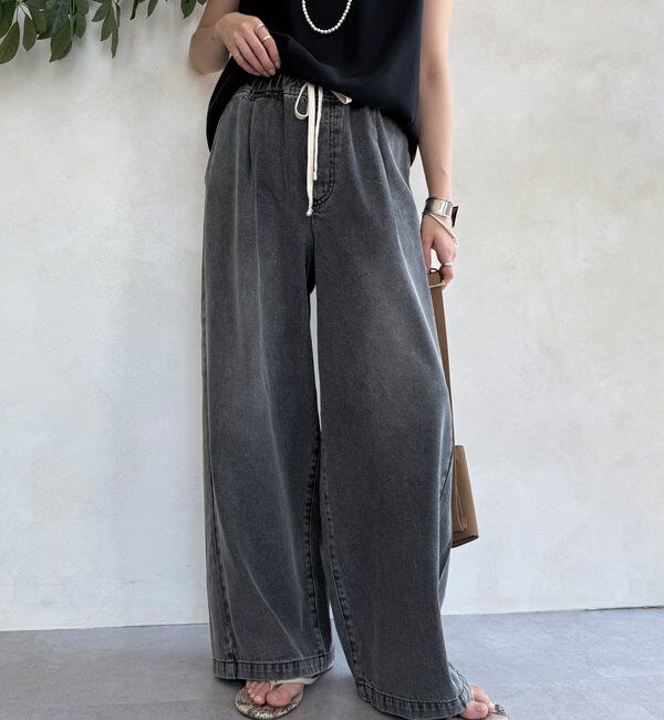  「デニムワイドイージーパンツ」|デニム|