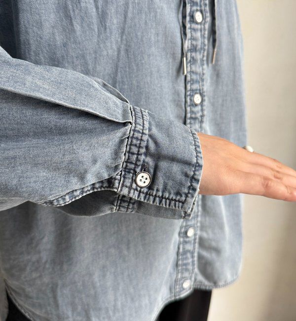  「シアーデニムフーディーシャツ」|シャツ・ブラウス|