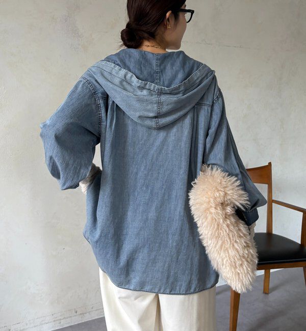  「シアーデニムフーディーシャツ」|シャツ・ブラウス|