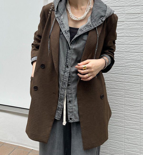  「シアーデニムフーディーシャツ」|シャツ・ブラウス|