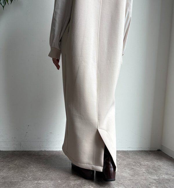  「袖異素材切替ダンボールワンピース」|ワンピース|