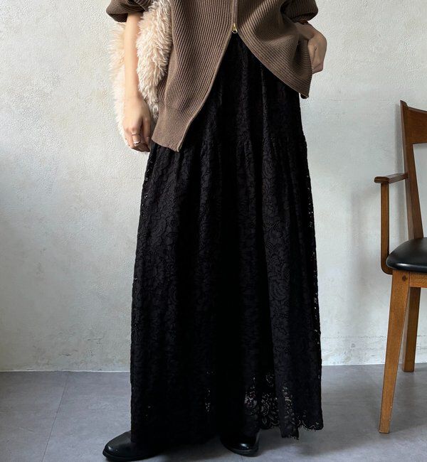  「スカラレースフレアスカート」|スカート|