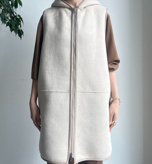  「ボア切替フーディージレ」|ベスト・ジレ|