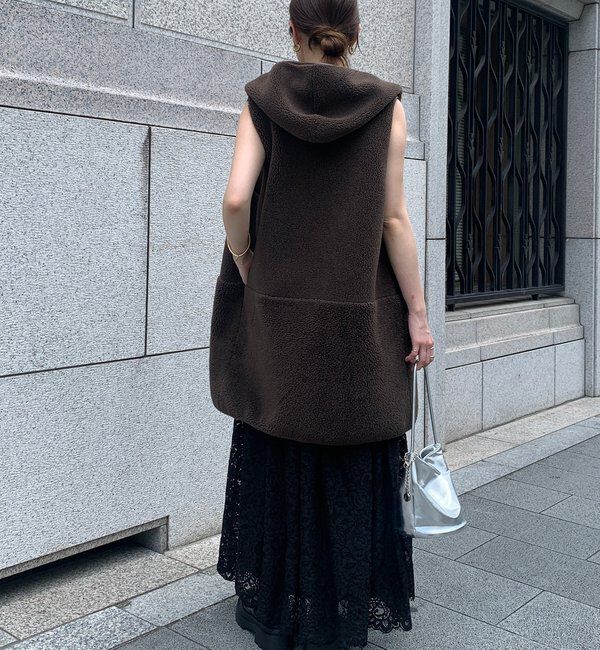  「ボア切替フーディージレ」|ベスト・ジレ|