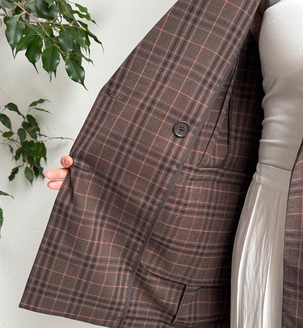  「チェックダブルジャケット」|テーラードジャケット|