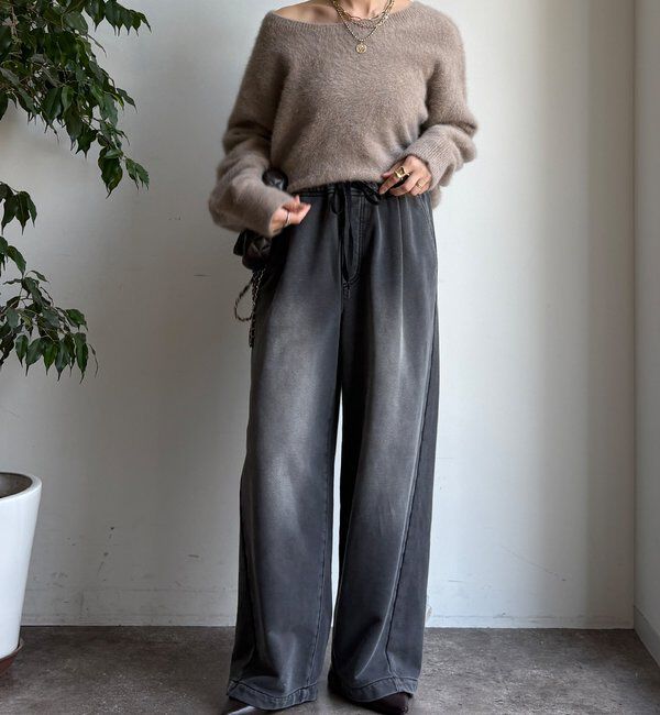  「【デニムなのにスウェット!?】デニムスウェットパンツ」|チノ|