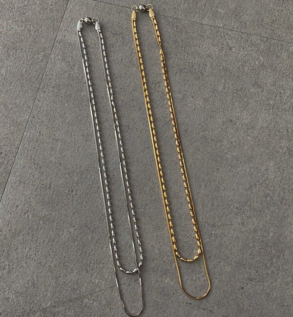  「【SAKURA企画】アレルギー対応 2連チェーンマグネットネックレス」|ネックレス|シルバー