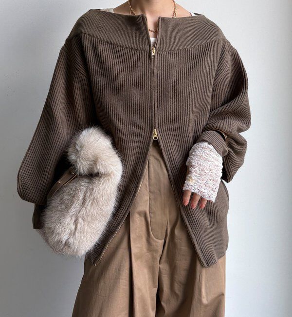  「フロントジップニット」|ニット・セーター|