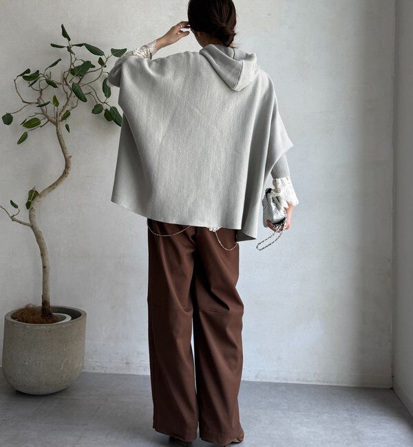  「フーディーポンチョニット」|ニット・セーター|