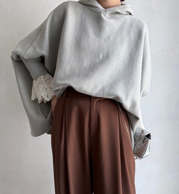  「フーディーポンチョニット」|ニット・セーター|