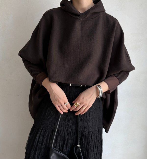  「フーディーポンチョニット」|ニット・セーター|