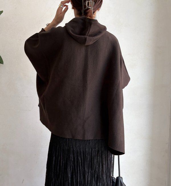  「フーディーポンチョニット」|ニット・セーター|