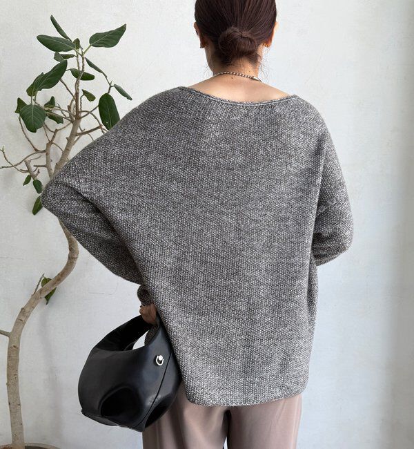  「ウールメランジ鹿の子プルオーバー」|ニット・セーター|