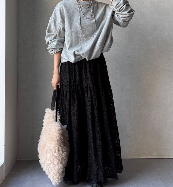  「【WEB限定】裏毛袖タックプルオーバー」|Tシャツ・カットソー|