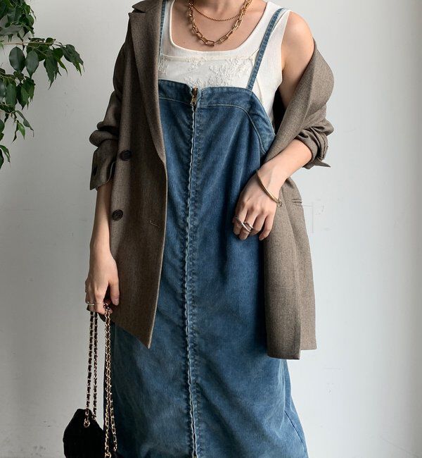  「【新色追加】コーデュロイジャンスカ」|ワンピース|