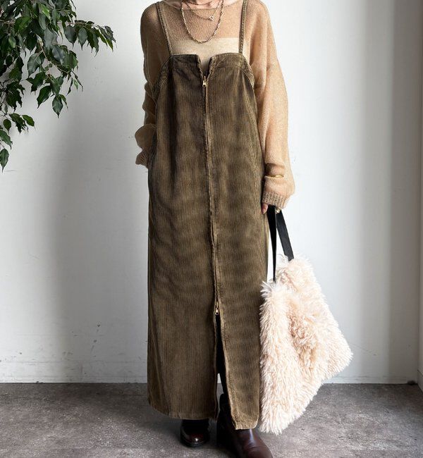  「【新色追加】コーデュロイジャンスカ」|ワンピース|