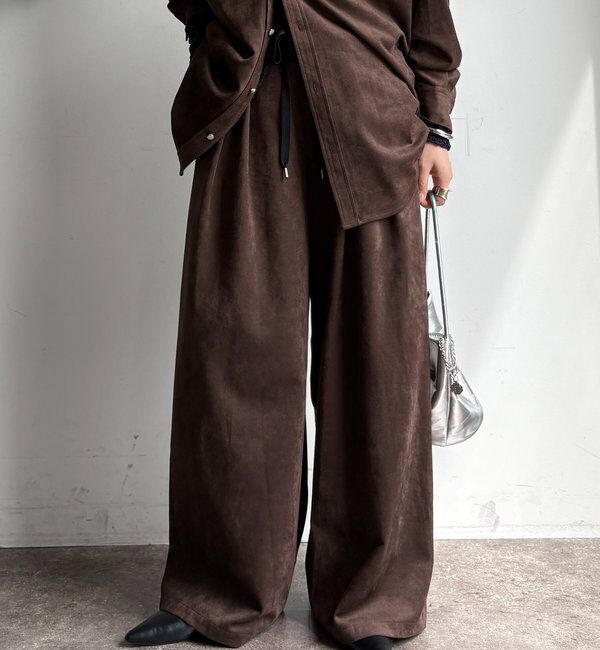  「スウェードタックパンツ」|チノ|
