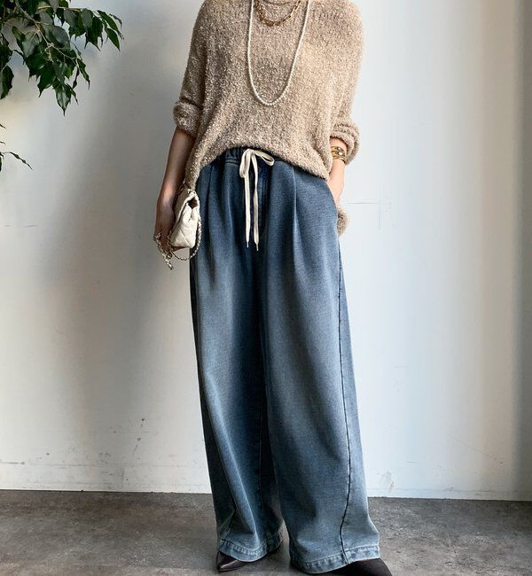  「リボンヤーンフェザープルオーバー」|ニット・セーター|