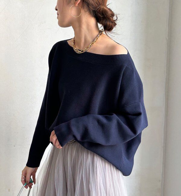  「ボートネックプルオーバー」|ニット・セーター|
